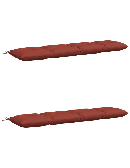 Cuscini per Panchina VIANEN 2 pz 100% Poliestere Rosso