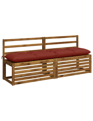 Cuscini per Panchina VIANEN 2 pz 100% Poliestere Rosso