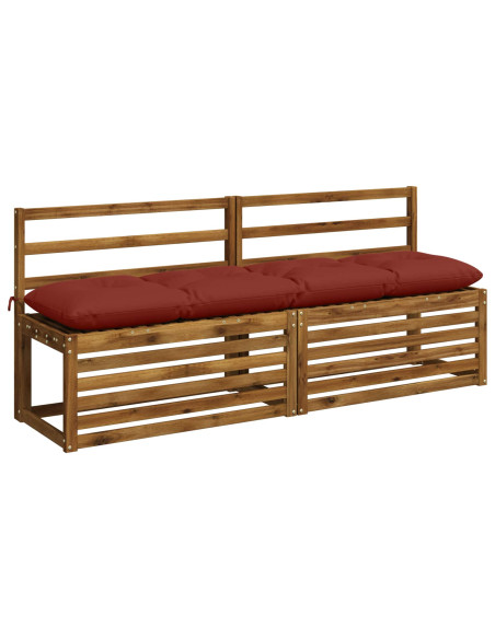 Cuscini per Panchina VIANEN 2 pz 100% Poliestere Rosso