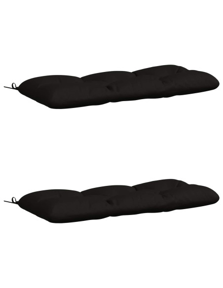 Cuscini per Panchina VIANEN 2 pz 100% Poliestere Nero