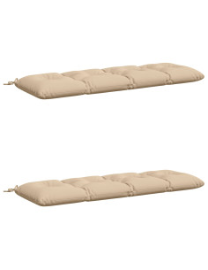 Cuscini per Panchina VIANEN 2 pz 100% Poliestere Crema 2