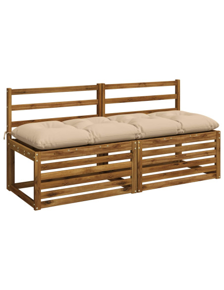 Cuscini per Panchina VIANEN 2 pz 100% Poliestere Crema