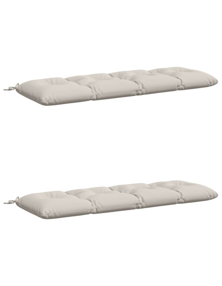 Cuscini per Panchina VIANEN 2 pz 100% Poliestere Bianco
