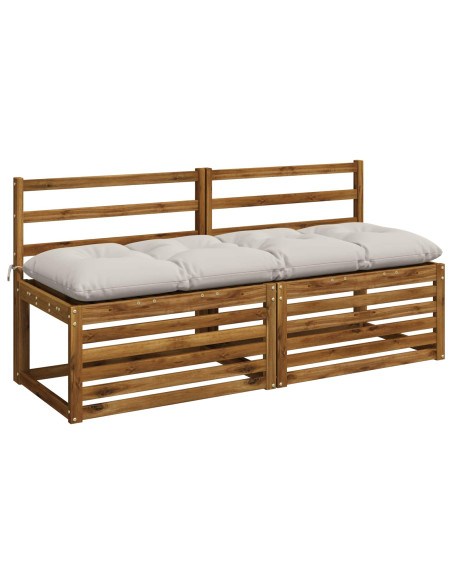 Cuscini per Panchina VIANEN 2 pz 100% Poliestere Bianco
