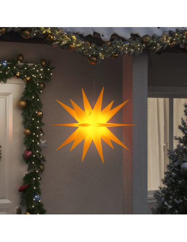 Luci di Natale con LED 3 pz Pieghevoli Gialle 100 cm