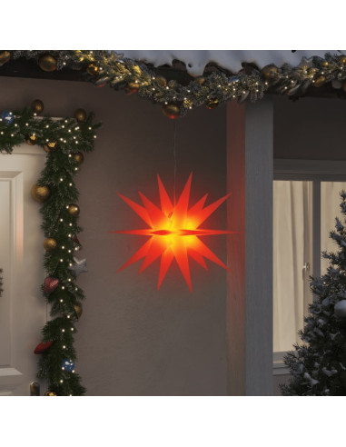 Luci di Natale con LED 3 pz Pieghevoli Rosse 57 cm
