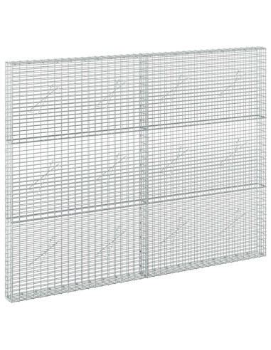 Gabione con Filo da 5 mm e Rete da 5x2,5 cm 200x10x150 cm