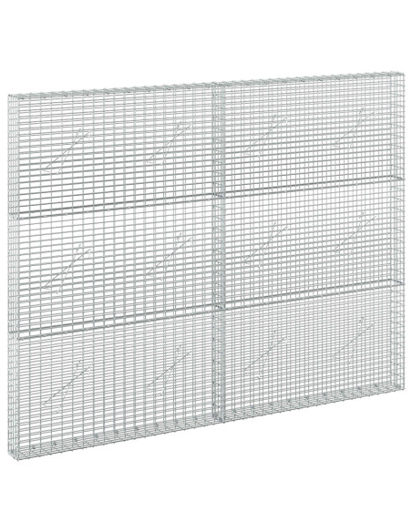 Gabione con Filo da 5 mm e Rete da 5x2,5 cm 200x10x150 cm