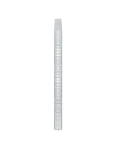 Gabione con Filo da 5 mm e Rete da 5x2,5 cm 200x10x150 cm