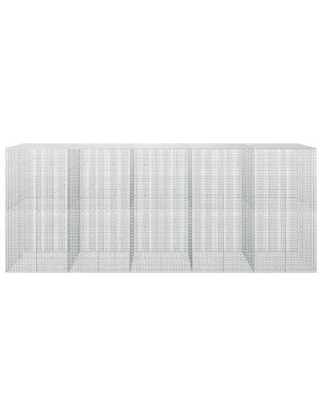 Gabione con Filo da 5 mm e Rete da 5x2,5 cm 500x50x200 cm