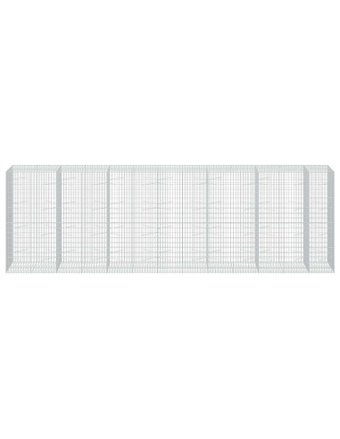 Gabione con Filo da 5 mm e Rete da 5x10 cm 650x100x200 cm