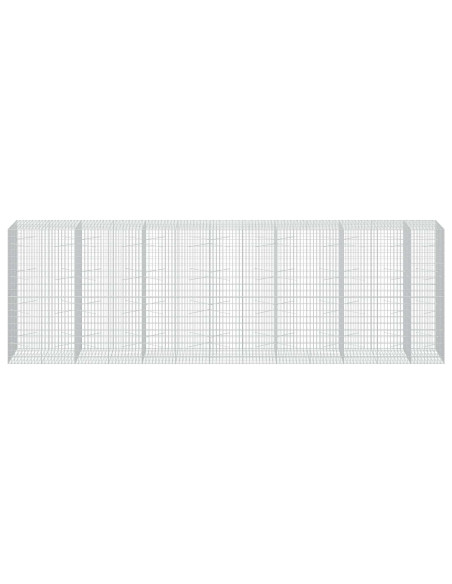 Gabione con Filo da 5 mm e Rete da 5x10 cm 650x100x200 cm