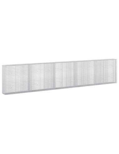 Gabione con filo da 3,5 mm e rete da 5x2,5 cm 500x30x100 cm