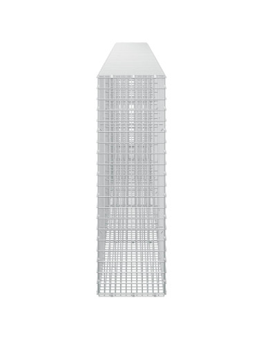 Gabione con filo da 3,5 mm e rete da 5x2,5 cm 500x30x100 cm