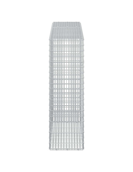 Gabione con filo da 3,5 mm e rete da 5x2,5 cm 150x30x100 cm
