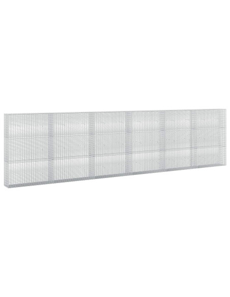 Gabione con filo da 3,5 mm e rete da 5x2,5 cm 600x30x150 cm