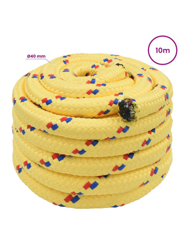 Corda multiuso 40 mm 10 m Giallo PP 9600 kg Carico massimo