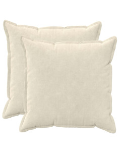 Cuscino 2 pz HOUTEN Crema 70 x 70 cm Fleece in microfibra
