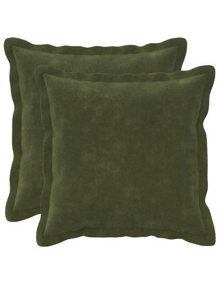 Cuscino 2 pz HOUTEN Verde 35 x 35 cm Fleece in microfibra