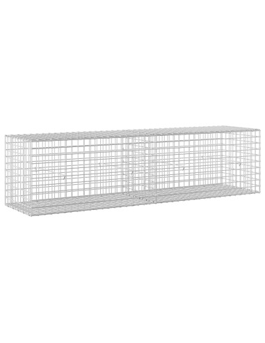 Gabione con filo da 5 mm e rete da 5x5 cm 200x50x50 cm