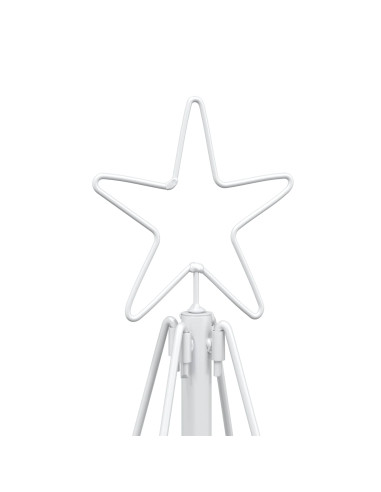 Albero a Cono di Natale KUOPIO 125 cm Acciaio Bianco