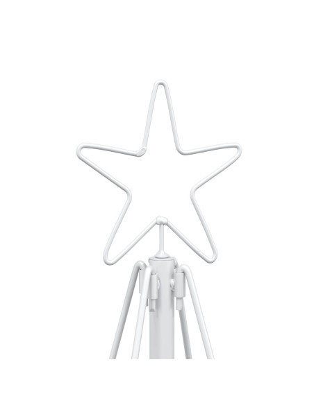 Albero a Cono di Natale KUOPIO 125 cm Acciaio Bianco