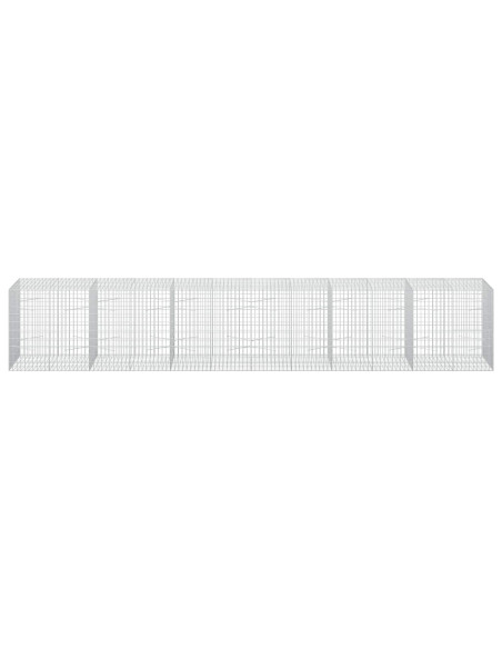 Gabione con Filo da 5 mm e Rete da 5x10 cm 600x100x100 cm