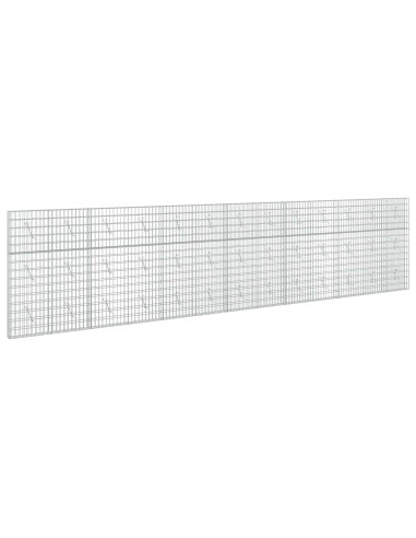 Gabione con Filo da 5 mm e Rete da 5x10 cm 650x10x150 cm