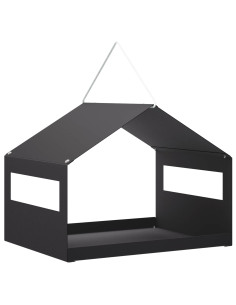 Mangiatoia per uccelli sospesa Acciaio Nero 30 x 23 x 23 cm 2