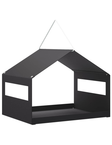 Mangiatoia per uccelli sospesa Acciaio Nero 30 x 23 x 23 cm