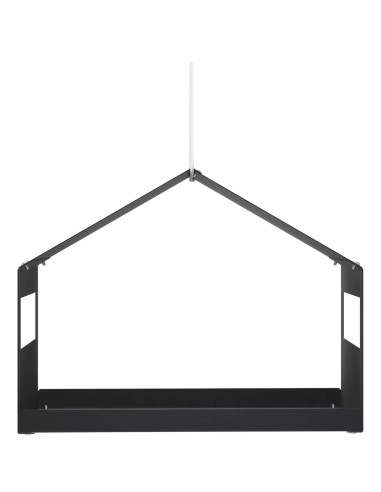 Mangiatoia per uccelli sospesa Acciaio Nero 30 x 23 x 23 cm
