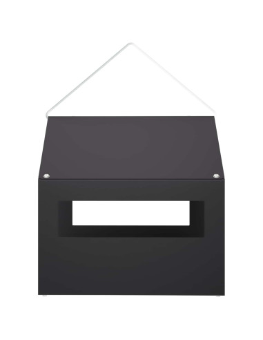Mangiatoia per uccelli sospesa Acciaio Nero 30 x 23 x 23 cm
