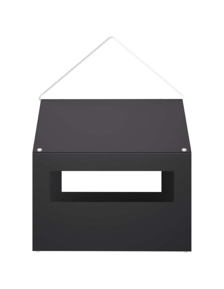 Mangiatoia per uccelli sospesa Acciaio Nero 30 x 23 x 23 cm