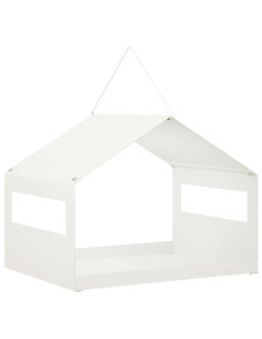 Mangiatoia per uccelli sospesa Acciaio Bianco 30 x 23 x 23 cm 2