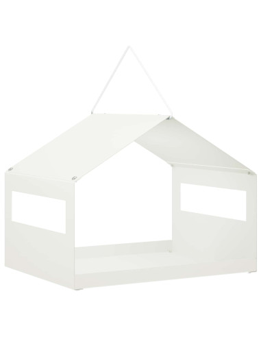 Mangiatoia per uccelli sospesa Acciaio Bianco 30 x 23 x 23 cm