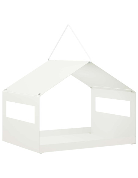 Mangiatoia per uccelli sospesa Acciaio Bianco 30 x 23 x 23 cm