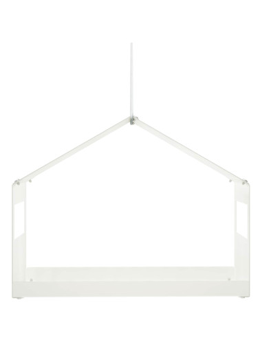 Mangiatoia per uccelli sospesa Acciaio Bianco 30 x 23 x 23 cm
