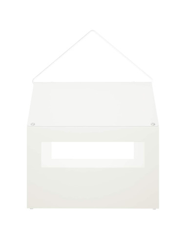 Mangiatoia per uccelli sospesa Acciaio Bianco 30 x 23 x 23 cm