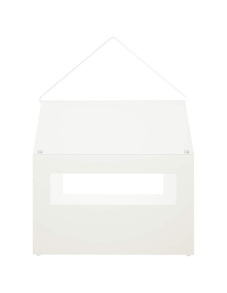Mangiatoia per uccelli sospesa Acciaio Bianco 30 x 23 x 23 cm