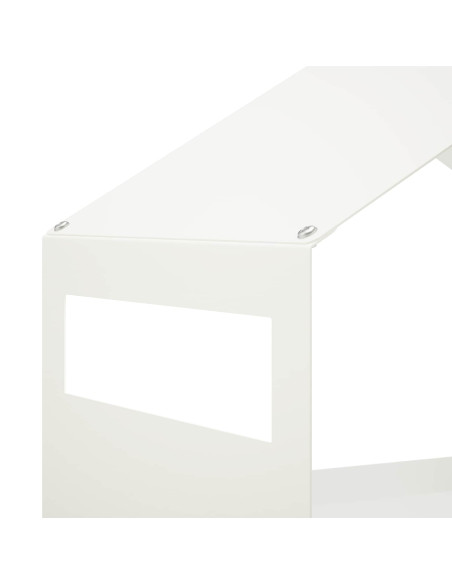 Mangiatoia per uccelli sospesa Acciaio Bianco 30 x 23 x 23 cm
