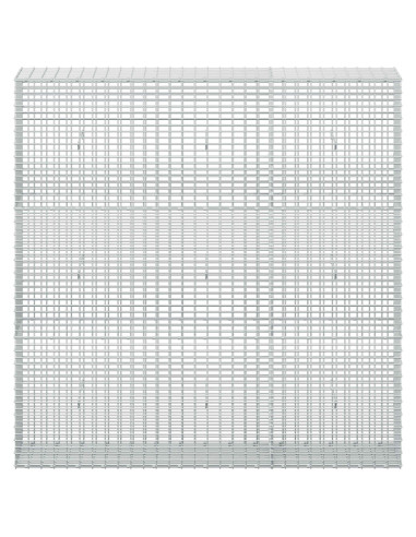 Gabione con filo da 3,5 mm e rete da 5x2,5 cm 150x30x150 cm