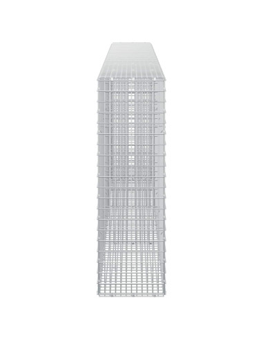 Gabione con filo da 3,5 mm e rete da 5x2,5 cm 350x30x100 cm