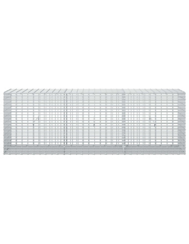 Gabione con filo da 3,5 mm e rete da 5x2,5 cm 150x30x50 cm