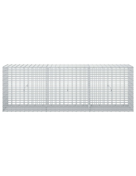 Gabione con filo da 3,5 mm e rete da 5x2,5 cm 150x30x50 cm