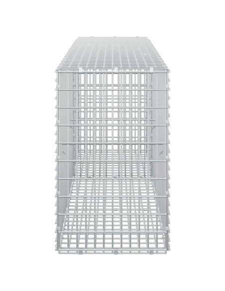 Gabione con filo da 3,5 mm e rete da 5x2,5 cm 150x30x50 cm