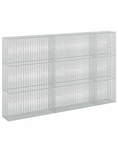 Gabione con filo da 3,5 mm e rete da 5x2,5 cm 250x30x150 cm 2