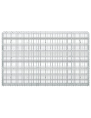 Gabione con filo da 3,5 mm e rete da 5x2,5 cm 250x30x150 cm