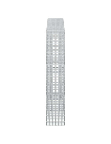 Gabione con filo da 3,5 mm e rete da 5x2,5 cm 250x30x150 cm