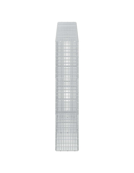 Gabione con filo da 3,5 mm e rete da 5x2,5 cm 250x30x150 cm