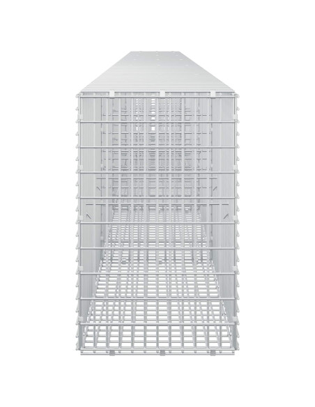 Gabione con filo da 3,5 mm e rete da 5x2,5 cm 550x30x50 cm